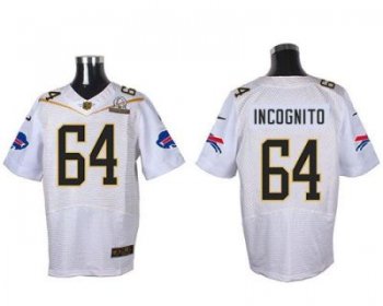 Nike Buffalo Bills #64 Richie Incognito White 2016 Pro Bowl Men's Stitched NFL Elite Jersey