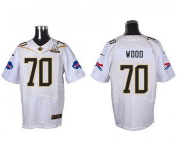 Nike Buffalo Bills #70 Eric Wood White 2016 Pro Bowl Men's Stitched NFL Elite Jersey