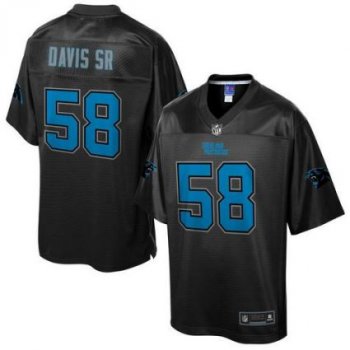 Nike Carolina Panthers #58 Thomas Davis Sr Black Men's NFL Pro Line Black Reverse Fashion Game Jersey