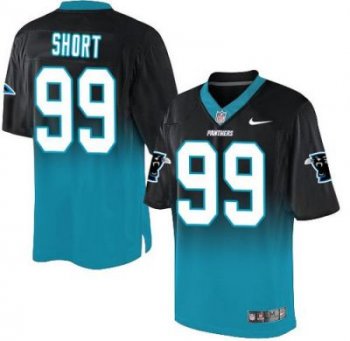 Nike Carolina Panthers #99 Kawann Short BlackBlue Men's Stitched NFL Elite Fadeaway Fashion Jersey