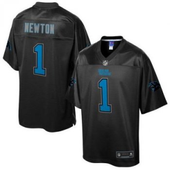 Nike Carolina Panthers #1 Cam Newton Black Men's NFL Pro Line Black Reverse Fashion Game Jersey