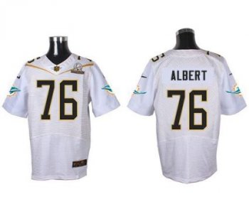 Nike Miami Dolphins #76 Branden Albert White 2016 Pro Bowl Men's Stitched NFL Elite Jersey