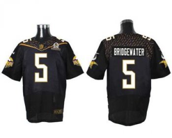 Nike Minnesota Vikings #5 Teddy Bridgewater Black 2016 Pro Bowl Men's Stitched NFL Elite Jersey