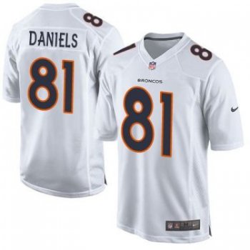 Nike Denver Broncos #81 Owen Daniels White Men's Stitched NFL Game Event Jersey