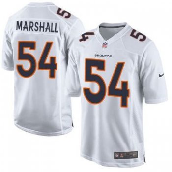 Nike Denver Broncos #54 Brandon Marshall White Men's Stitched NFL Game Event Jersey