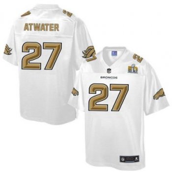 Nike Denver Broncos #27 Steve Atwater White Men's NFL Pro Line Super Bowl 50 Fashion Game Jersey