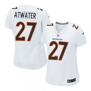 Women Nike Broncos #27 Steve Atwater White Stitched NFL Game Event Jersey