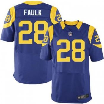 Nike St. Louis Rams #28 Marshall Faulk Royal Blue Alternate NFL Elite Jersey