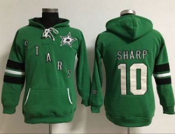 Women's Dallas Stars #10 Patrick Sharp Green Old Time Heidi Hoodie NHL Hoodie