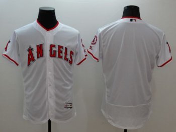 Los Angeles Angels Of Anaheim Blank White Flexbase Authentic Collection Stitched Baseball Jersey