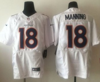 Nike Denver Broncos #18 Peyton Manning White Men's Stitched NFL Elite Event Jersey