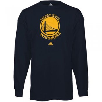 Golden State Warriors Prime Logo Navy Blue Long Sleeves T-Shirt