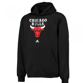 Adidas Chicago Bulls Black Logo Pullover Hoodie Sweatshirt