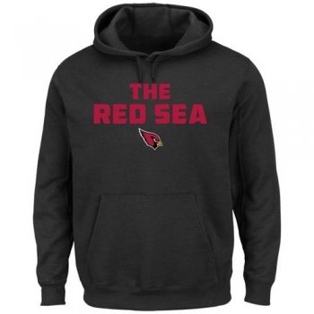 Arizona Cardinals Majestic Black Hot Phrase Pullover Hoodie