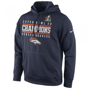 Denver Broncos Nike Navy Super Bowl 50 Champions Celebration Performance Hoodie