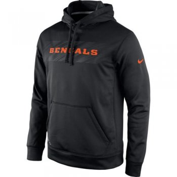 Cincinnati Bengals Nike Black KO Speed Wordmark Performance Hoodie