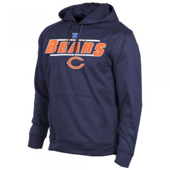 Chicago Bears Majestic Navy Blue Synthetic Hoodie Sweatshirt