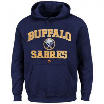 Buffalo Sabres Majestic Navy Blue Heart Soul Hoodie