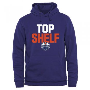 Edmonton Oilers Royal Top Shelf Pullover Hoodie