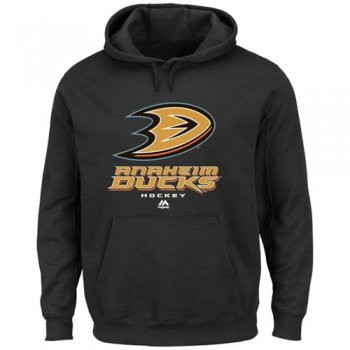 Anaheim Ducks Majestic Black Critical Victory VIII Pullover Hoodie