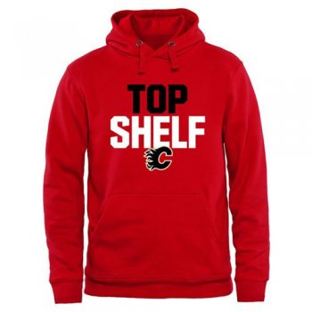 Calgary Flames Scarlet Top Shelf Pullover Hoodie