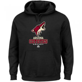 Arizona Coyotes Majestic Black Critical Victory VIII Fleece Hoodie