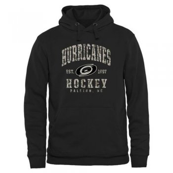 Carolina Hurricanes Black Camo Stack Pullover Hoodie