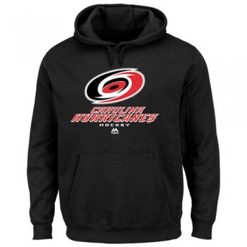 Carolina Hurricanes Majestic Black Critical Victory VIII Fleece Hoodie