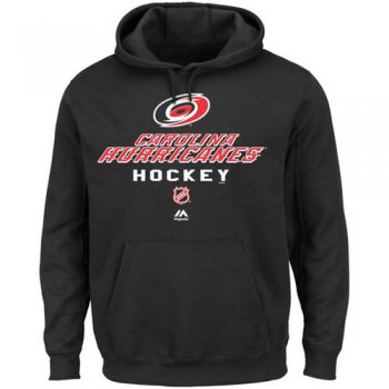 Carolina Hurricanes Majestic Black Critical Victory Pullover Hoodie Sweatshirt