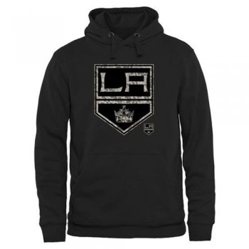 Men's Los Angeles Kings Black Rink Warrior Pullover Hoodie