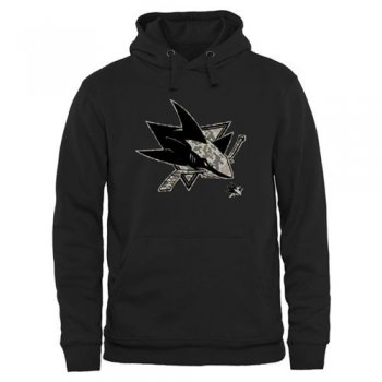 Men's San Jose Sharks Black Rink Warrior Pullover Hoodie