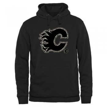 Men's Calgary Flames Black Rink Warrior Pullover Hoodie