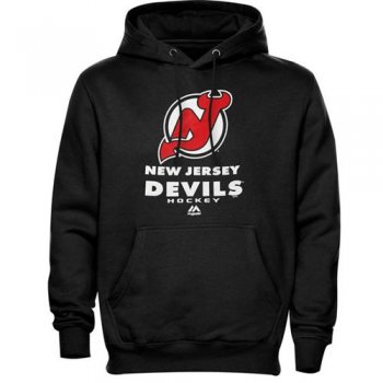 New Jersey Devils Majestic Black Critical Victory VIII Fleece Hoodie