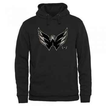 Men's Washington Capitals Black Rink Warrior Pullover Hoodie