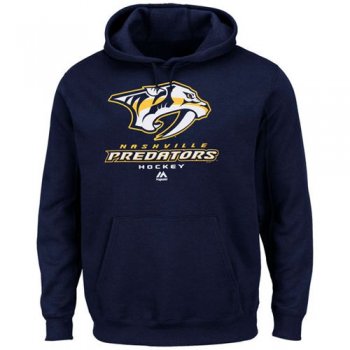 Nashville Predators Majestic Navy Blue Critical Victory VIII Fleece Hoodie