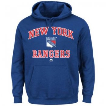 New York Rangers Majestic Royal Blue Heart Soul Hoodie