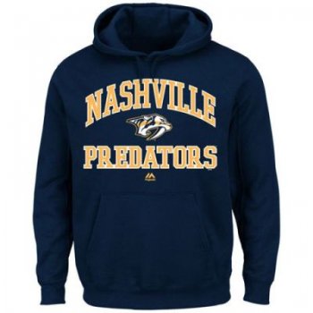 Nashville Predators Majestic Navy Blue Heart Soul Hoodie