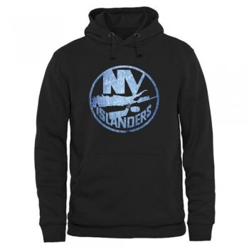 New York Islanders Black Rinkside Pond Hockey Pullover Hoodie