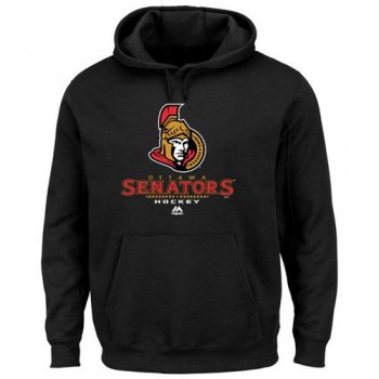 Ottawa Senators Majestic Black Critical Victory VIII Fleece Hoodie