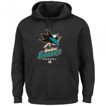 San Jose Sharks Majestic Black Critical Victory VIII Pullover Hoodie