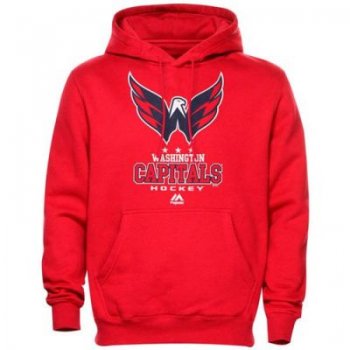 Washington Capitals Majestic Red Critical Victory VIII Fleece Hoodie