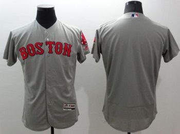 Red Sox Blank Grey Flexbase Authentic Collection Stitched Baseball Jersey