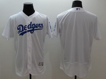 Dodgers Blank White Flexbase Authentic Collection Stitched Baseball Jersey