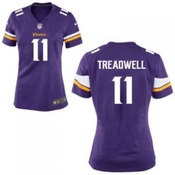 Women's Minnesota Vikings #11 Laquon Treadwell Nike Purple Stitched Game NFL Jersey