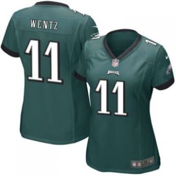 Women's Philadelphia Eagles Carson Wentz Nike Green 2016 Stitched NFL Game Jersey