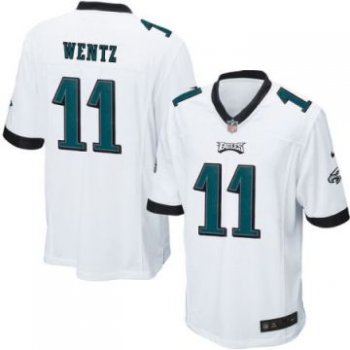 Youth Philadelphia Eagles Carson Wentz Nike White 2016 Stitched NFL Game Jersey