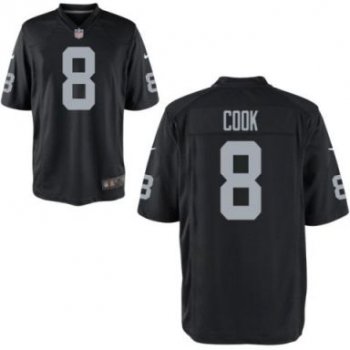 Men's Oakland Raiders #8 Connor Cook Nike Black NFL Elite Stitched Jersey