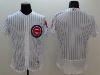 Chicago Cubs Blank White Flex Base Authentic Collection Stitched Baseball Jersey