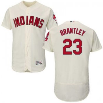 Cleveland Indians #23 Michael Brantley Cream Flexbase Authentic Collection Stitched Baseball Jersey