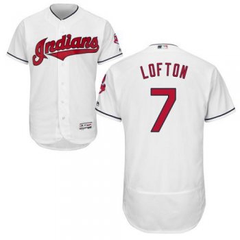 Cleveland Indians #7 Kenny Lofton White Flexbase Authentic Collection Stitched Baseball Jersey